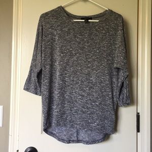 Loose fitting grey heathered light sweater